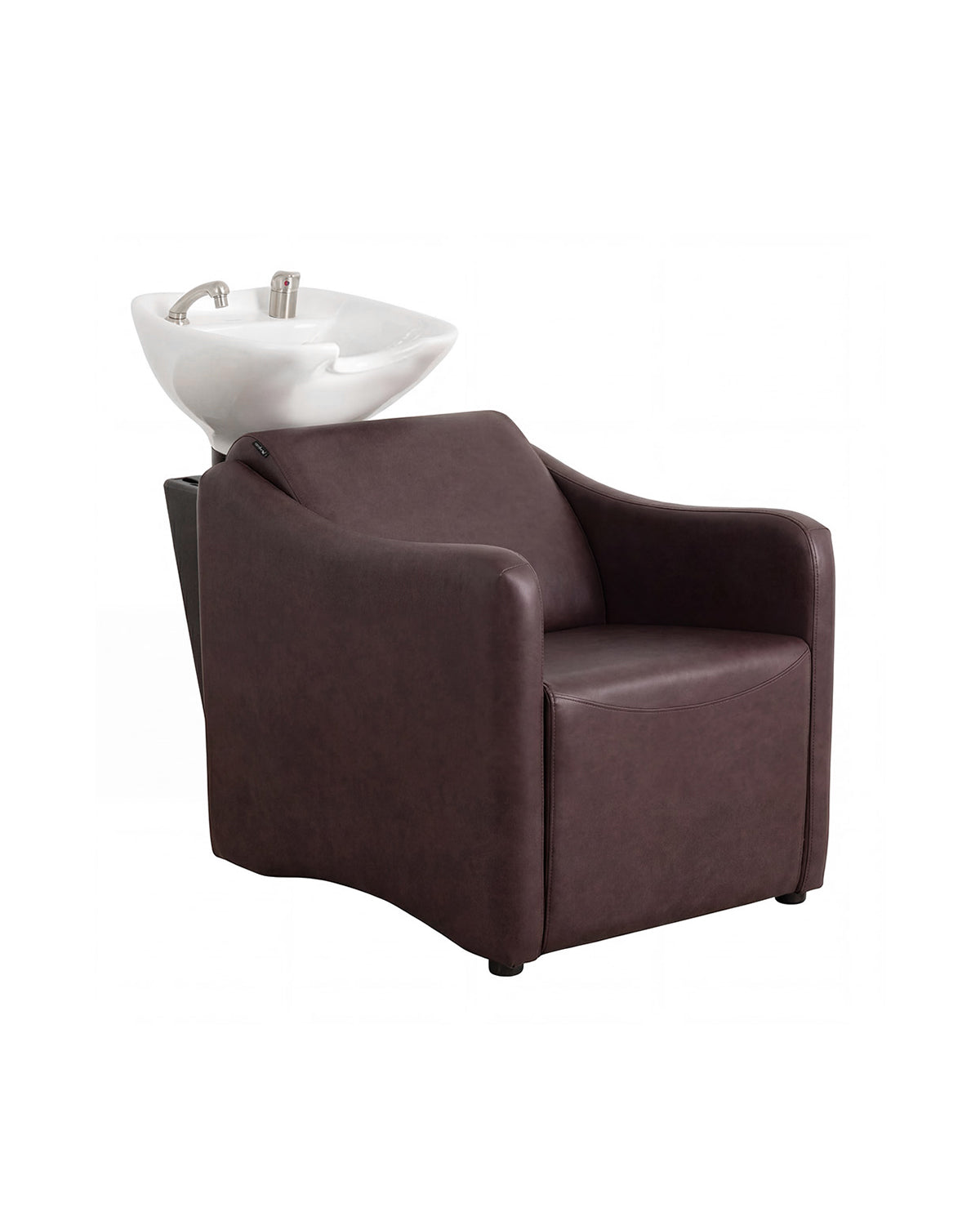 Ava Merlot - Bruine wasunit met chromen mengkraan